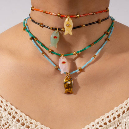 Gem Fish Necklace