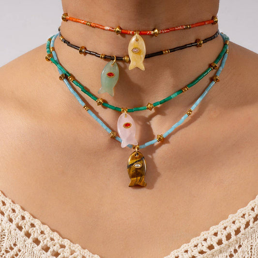 Gem Fish Necklace