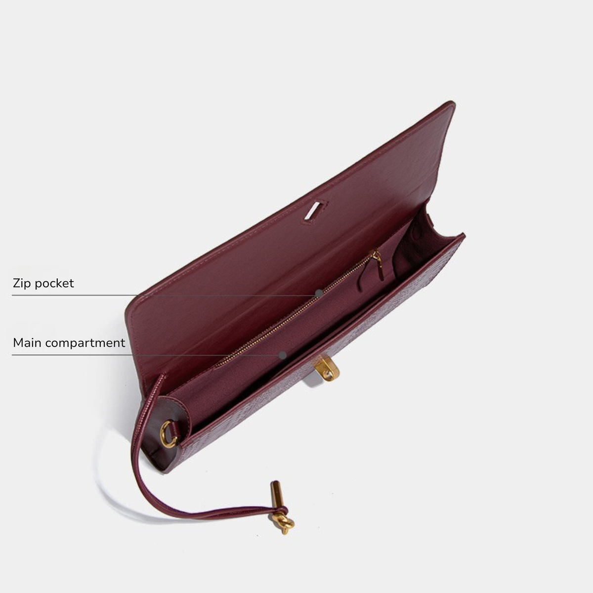 Crocodile Leather Clutch