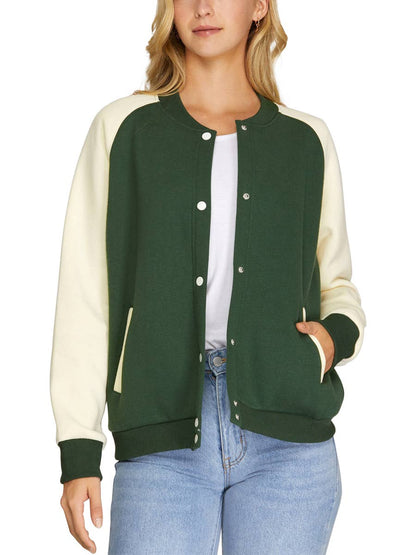 Knit Fleece Varsity Jacket