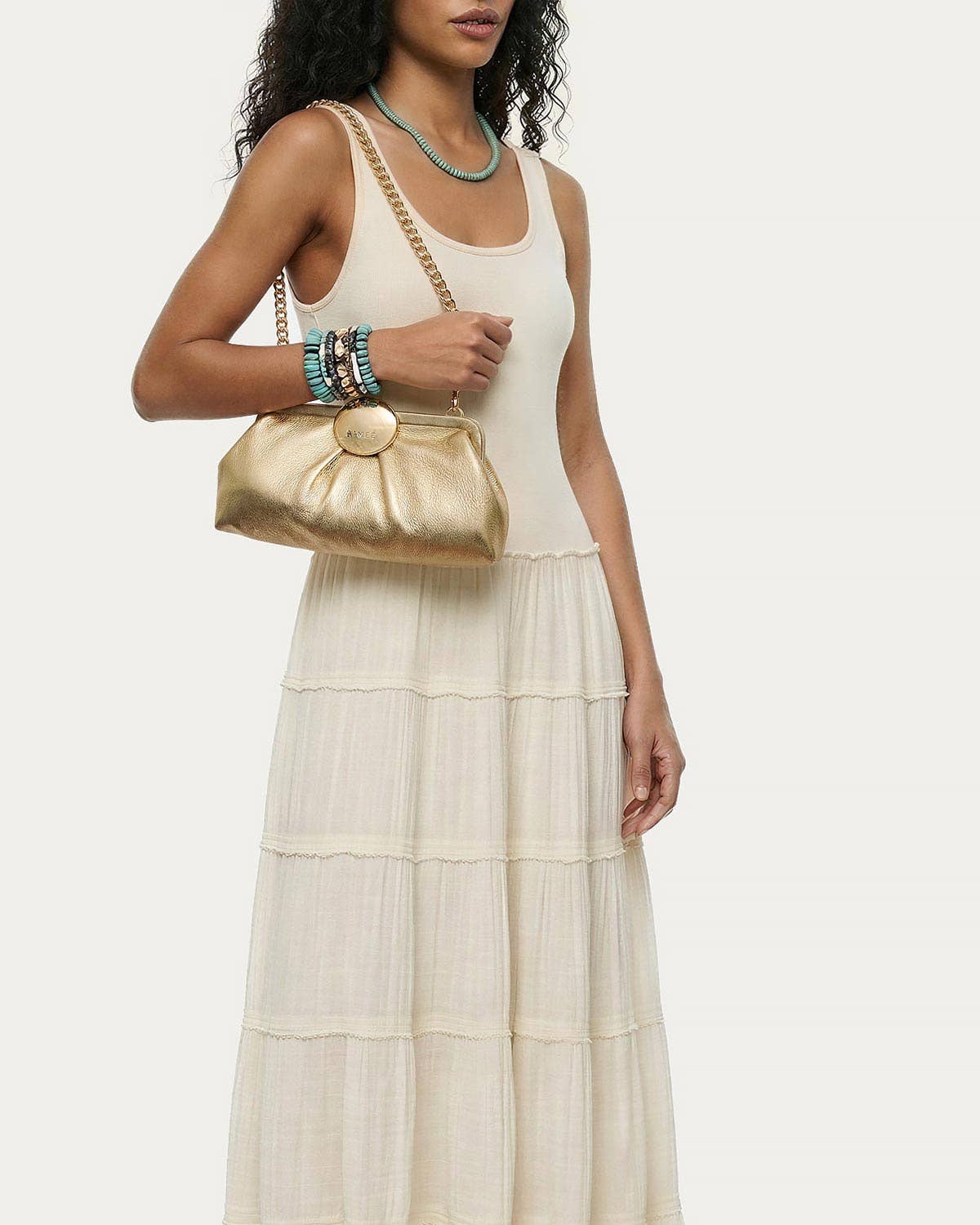 Full Circle Clutch - Champagne