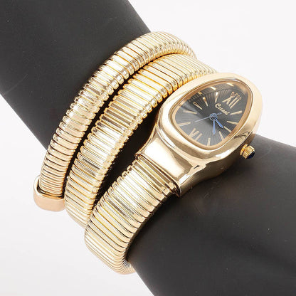Oval Coil Wrap Watch