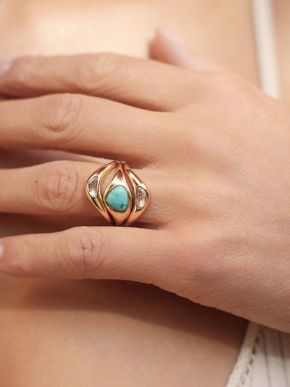 Turquoise Ring Stack / 5