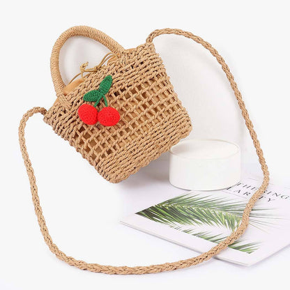 Straw Cherry Bag