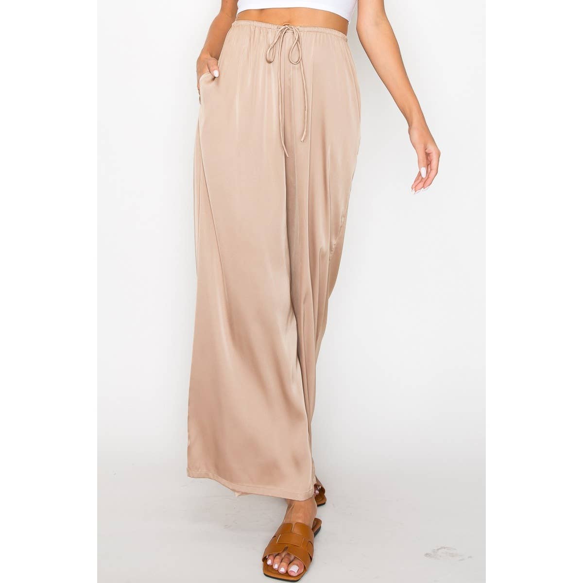 Satin Wide Leg Pants