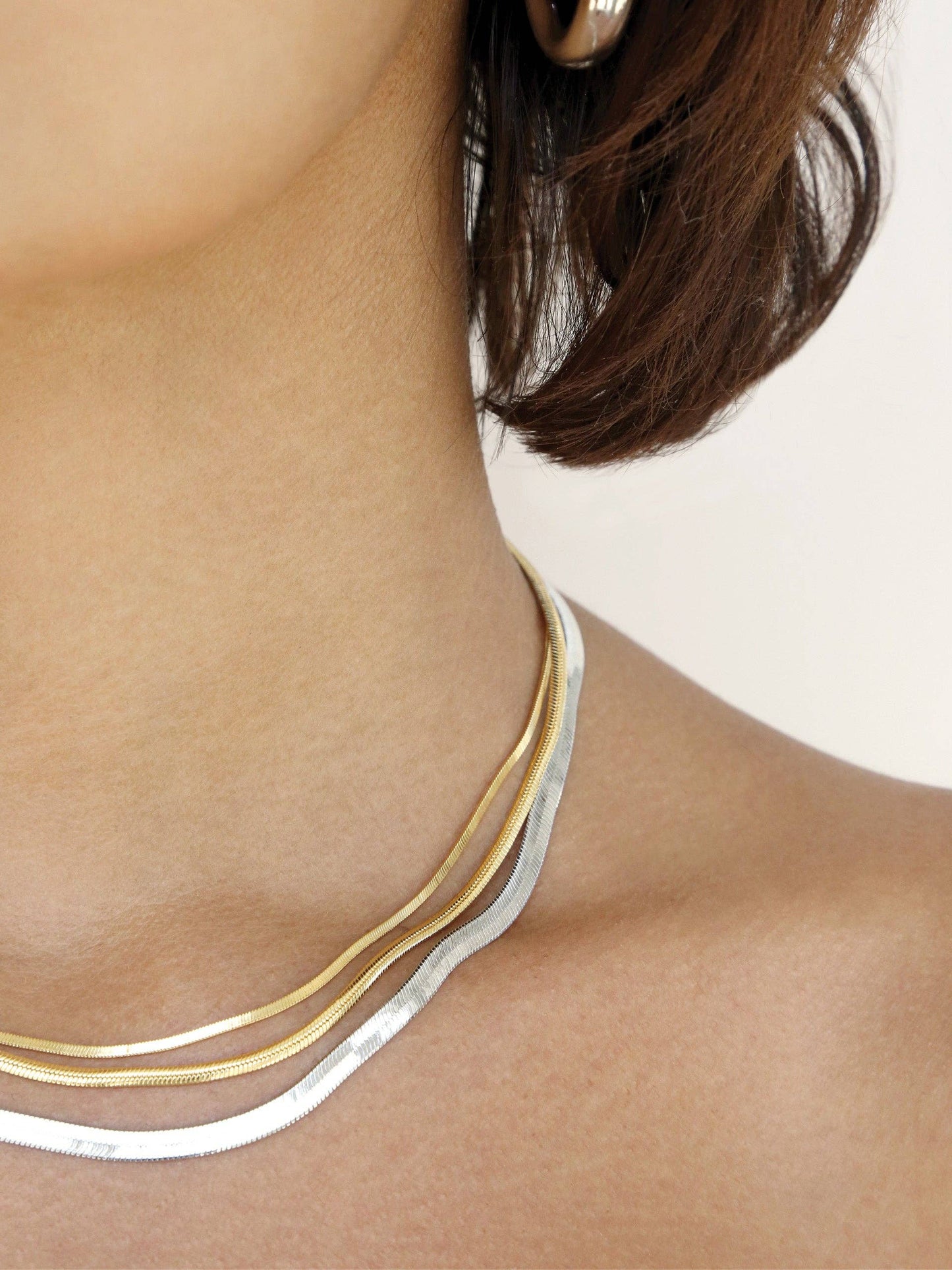 Mixed Metal Strands Necklace