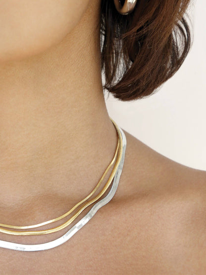 Mixed Metal Strands Necklace
