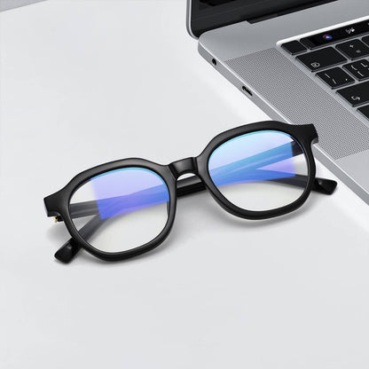 Round Geometric Blue Light Glasses