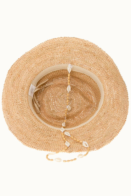 Raffia Shell Sun Hat