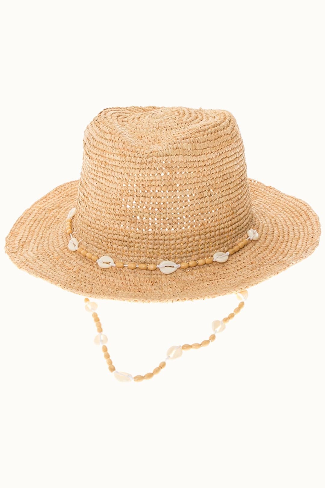 Raffia Shell Sun Hat