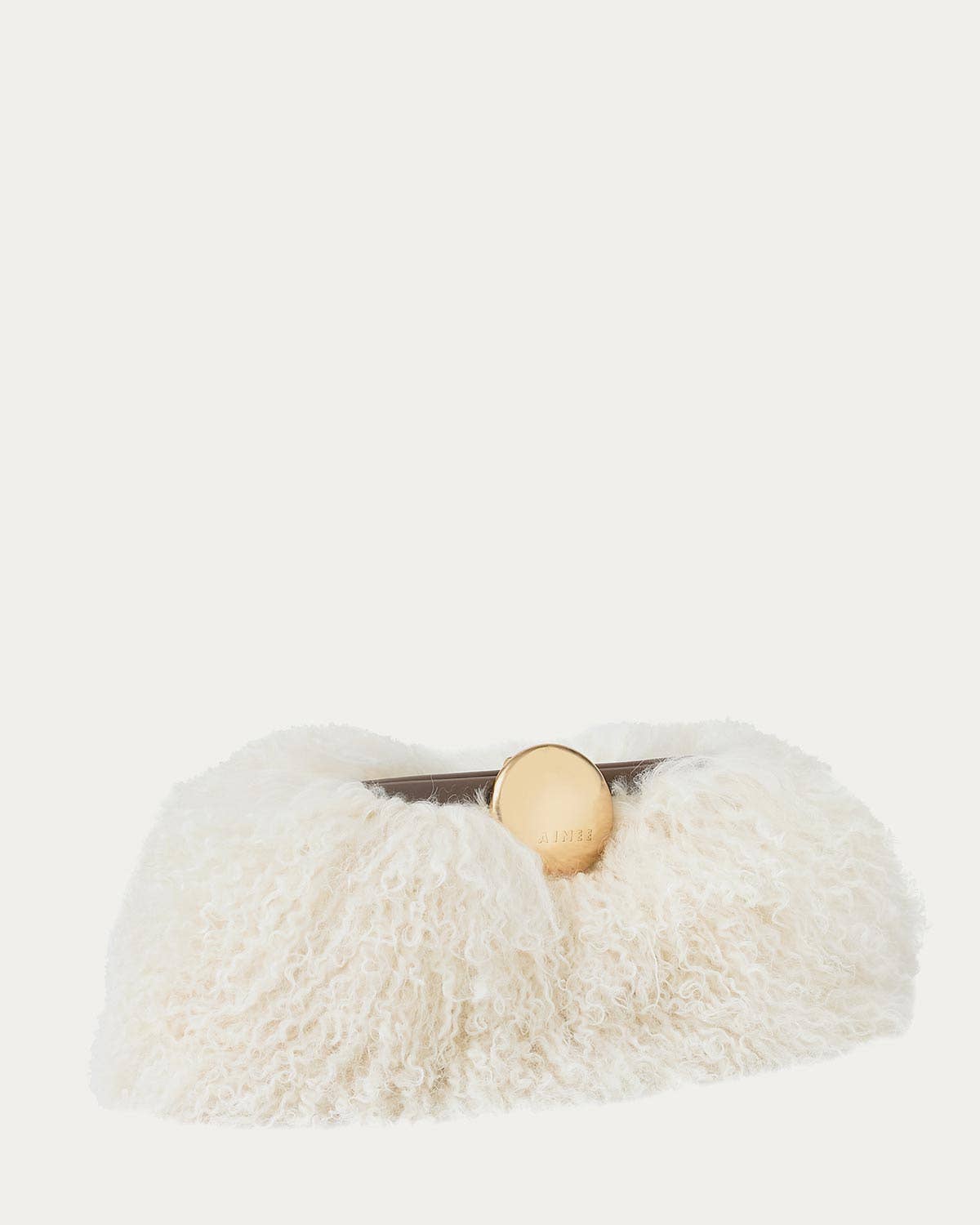 Full Circle Convertible Clutch - Natural Mongolian Shearling