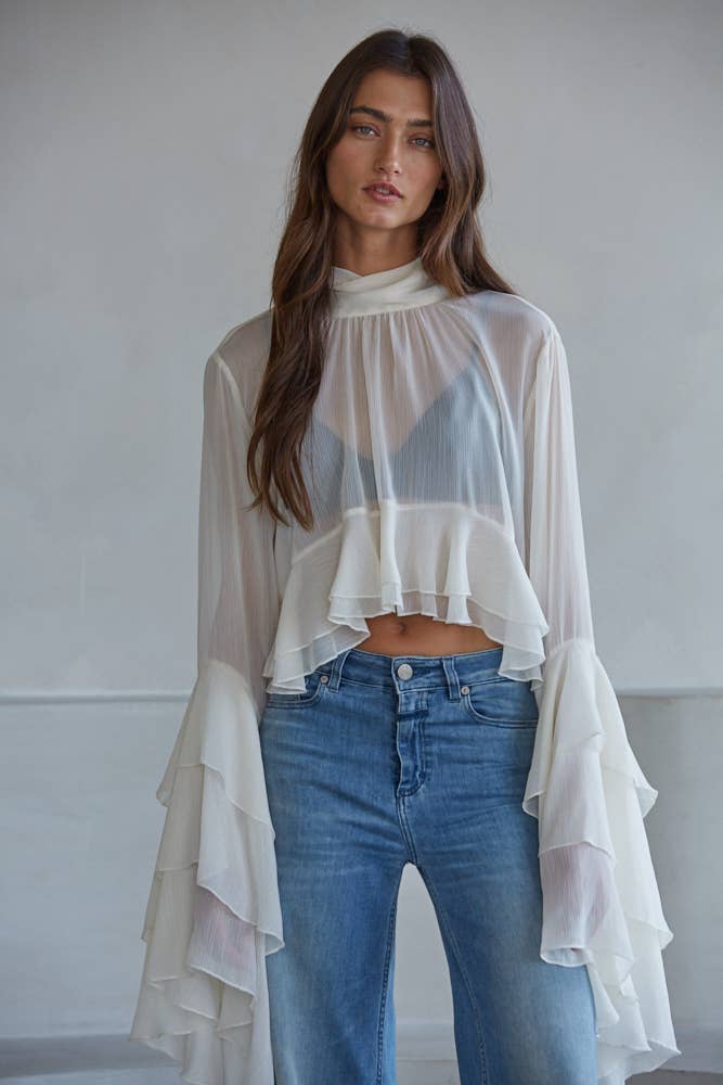 Chiffon Ruffle Top