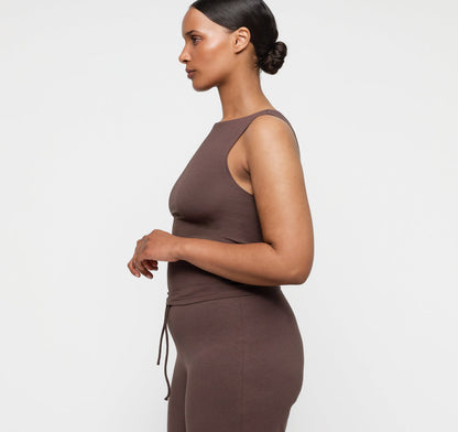 Everyday Boat Neck Top - Truffle