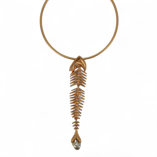 Fish Bone Collar Necklace