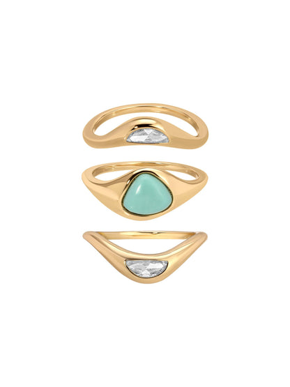 Turquoise Ring Stack / 6