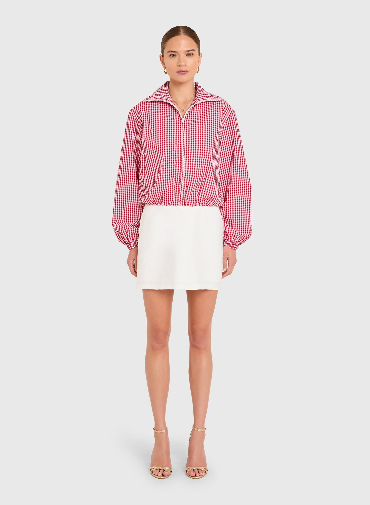 Como Bomber Jacket - Ivory Red