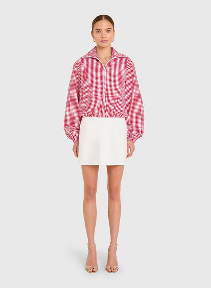 Como Bomber Jacket - Ivory Red