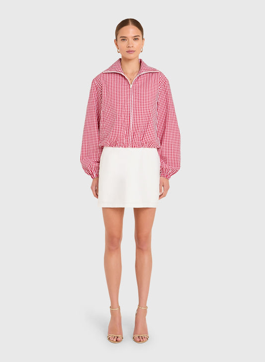 Como Bomber Jacket - Ivory Red