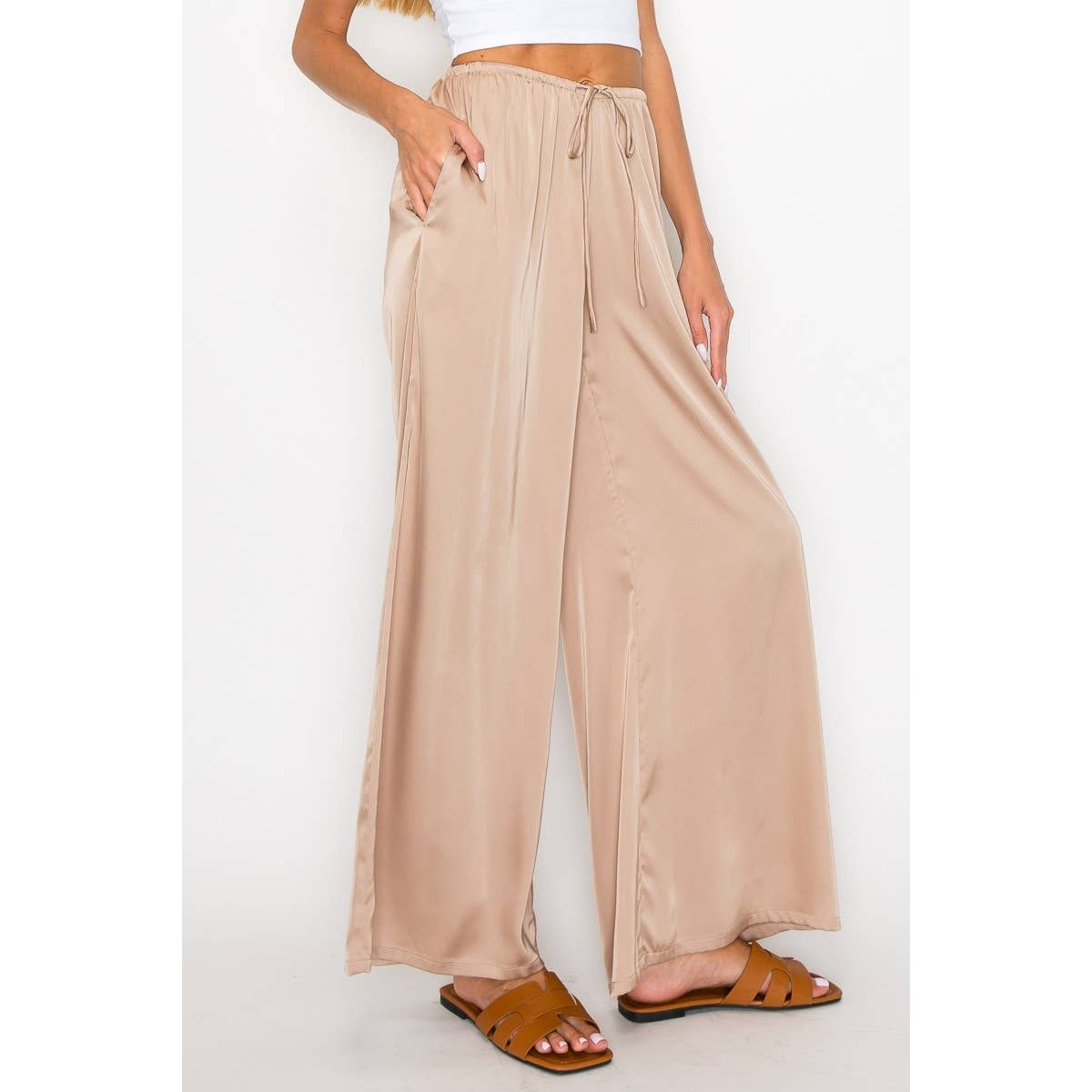 Satin Wide Leg Pants