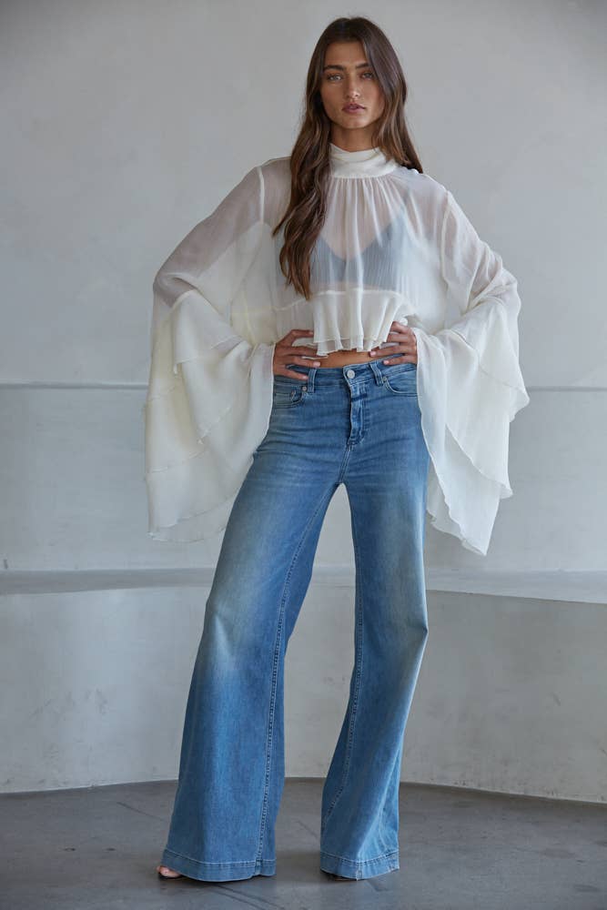 Chiffon Ruffle Top