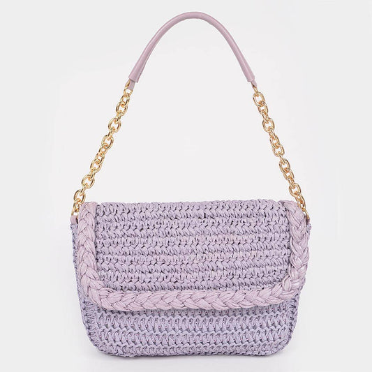 Straw Shoulder Clutch