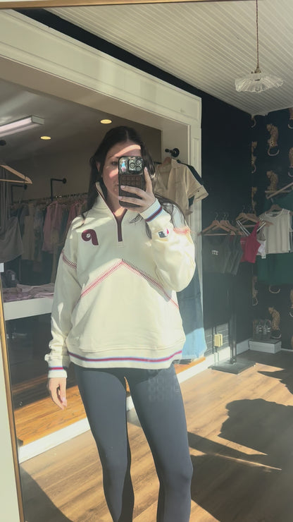 Phillies Stitch Quarter Zip