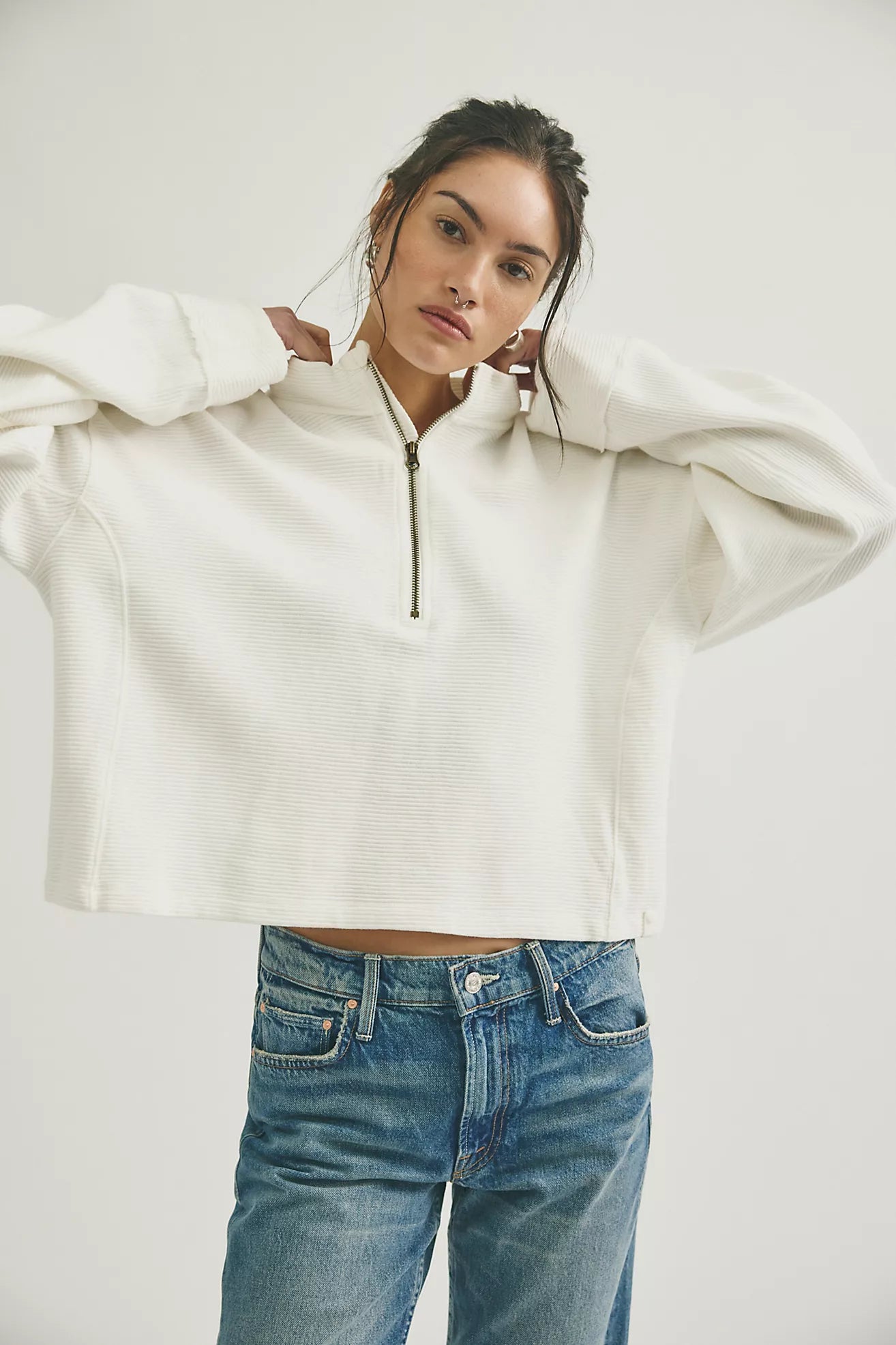 Celeste Quarter Zip - Ivory
