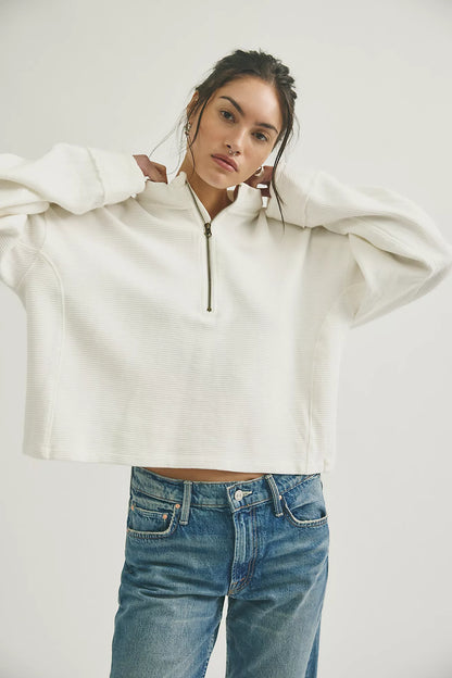 Celeste Quarter Zip - Ivory