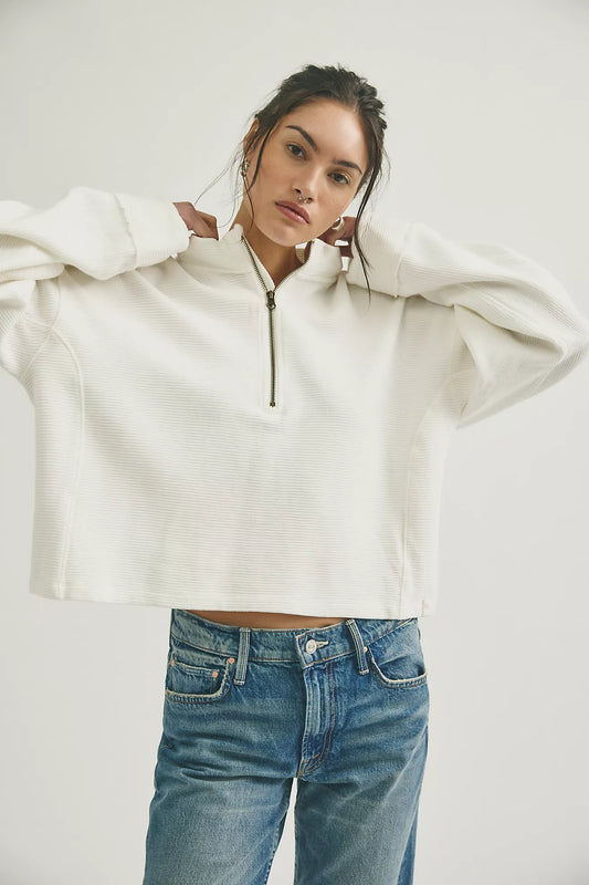 Celeste Quarter Zip - Ivory