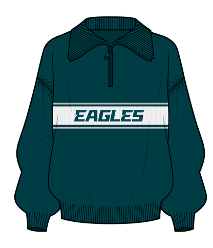 Eagles Quarter Zip - Midnight Green
