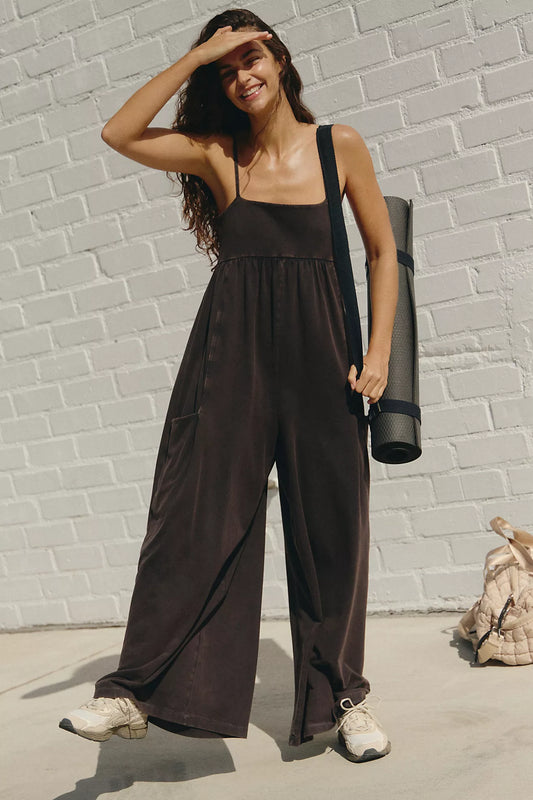 Hot Shot Strappy Onesie - Black