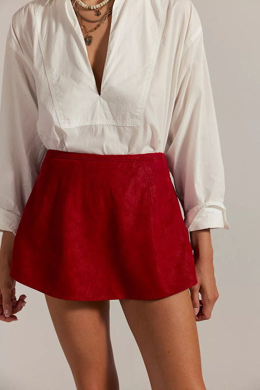 Paradise Found Suede Skort